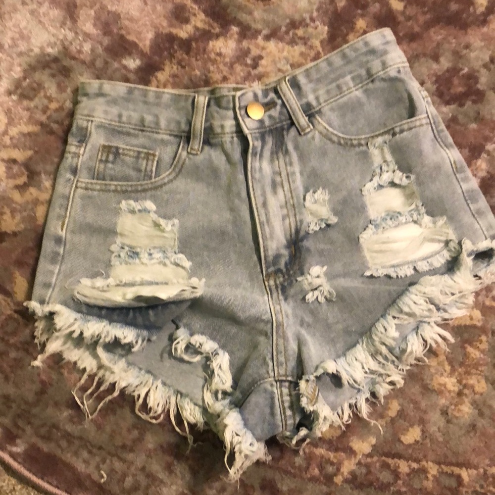 Blue jean shorts